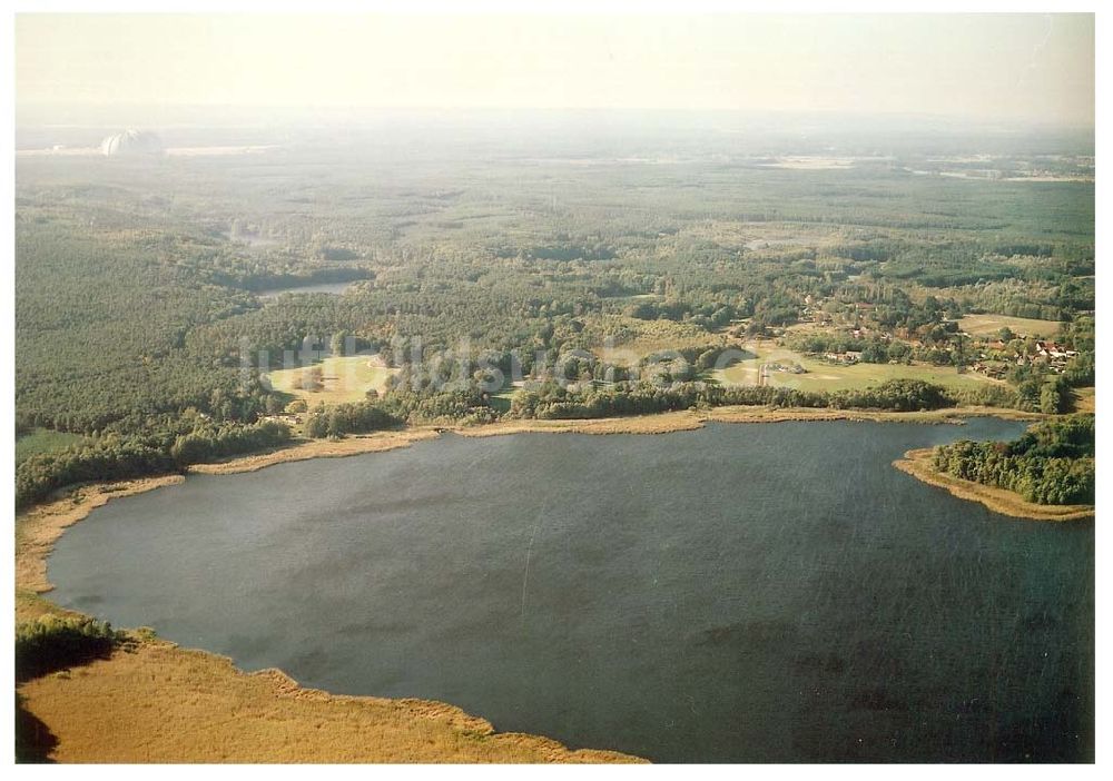 Luftaufnahme Köthen - Köthener See mit Halbinsel 11.10.2002