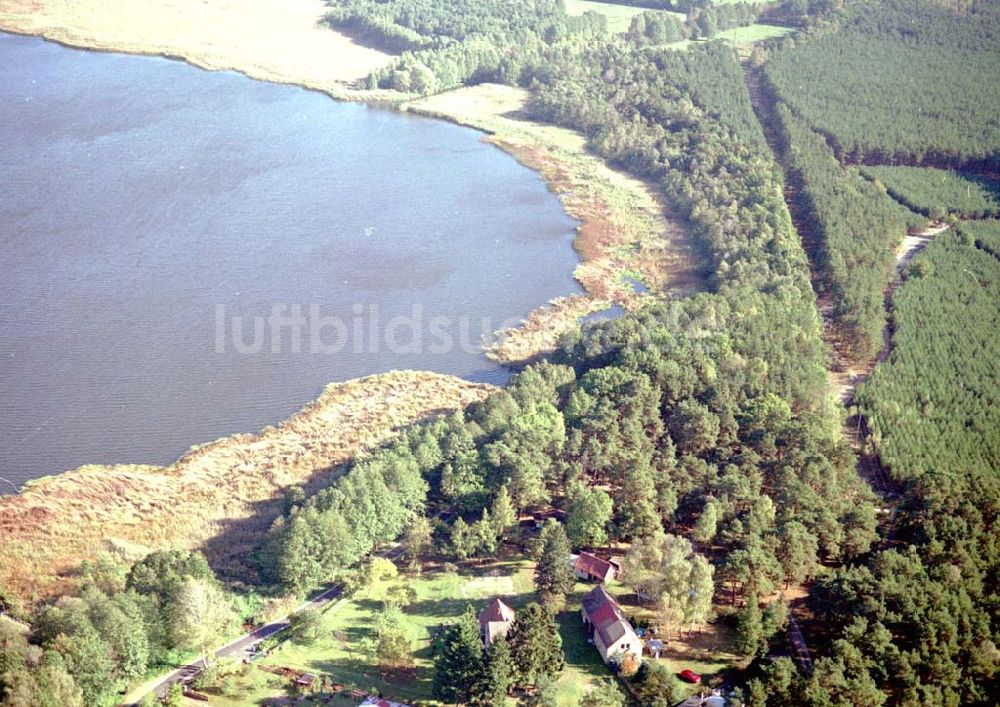 Köthen aus der Vogelperspektive: 11.10.2002 Köthener See mit Halbinsel