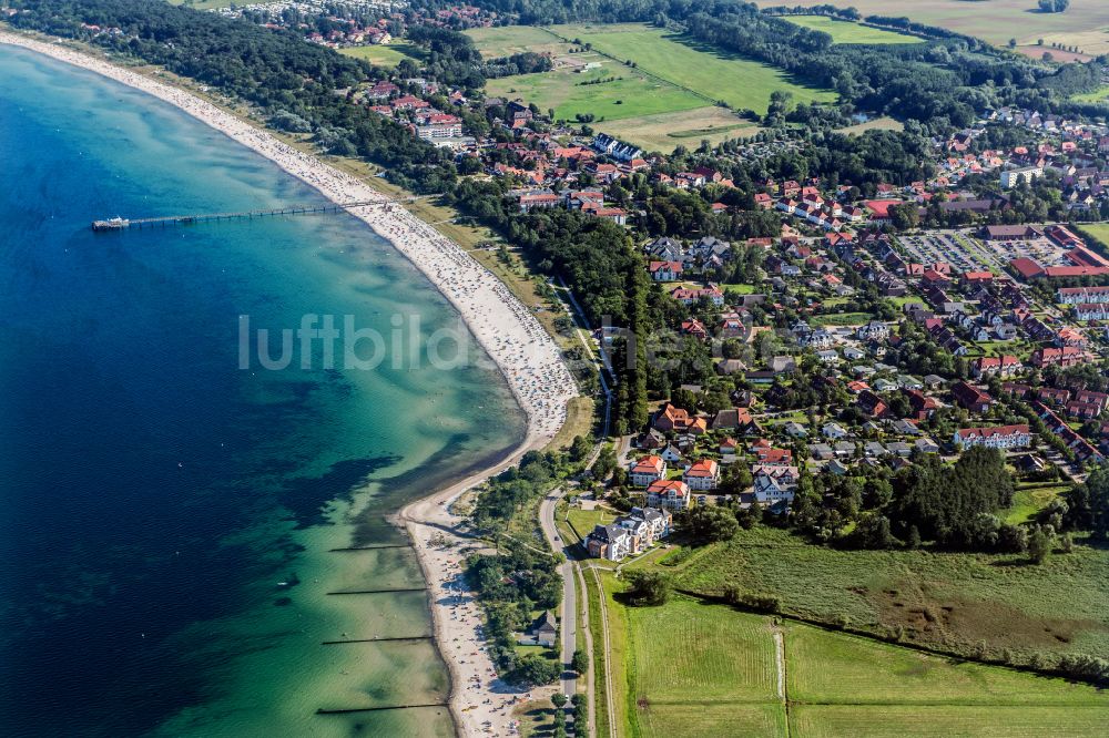 Luftbild Ostseebad Boltenhagen - Küsten- Landschaft am Sandstrand der Ostsee im Ostseebad 