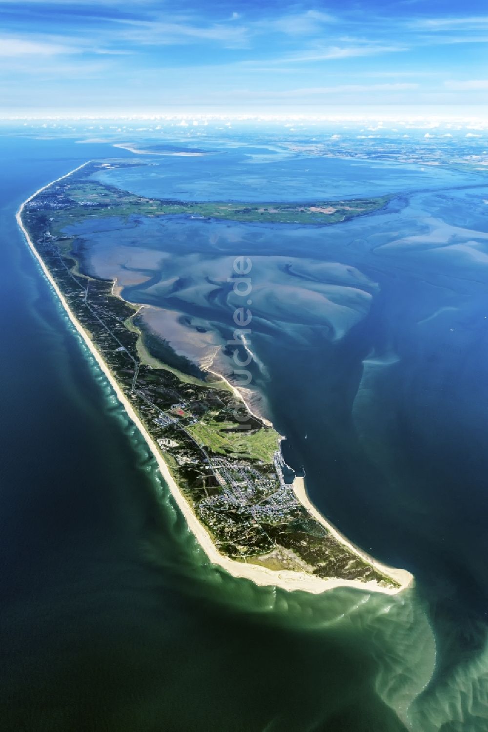 H rnum Sylt aus der Vogelperspektive  K stenbereich der 