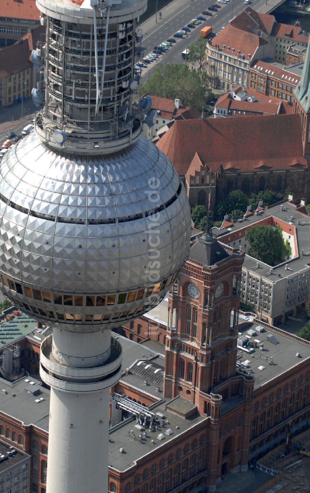 Berlin aus der Vogelperspektive: Kugel des Berliner Fernsehturm