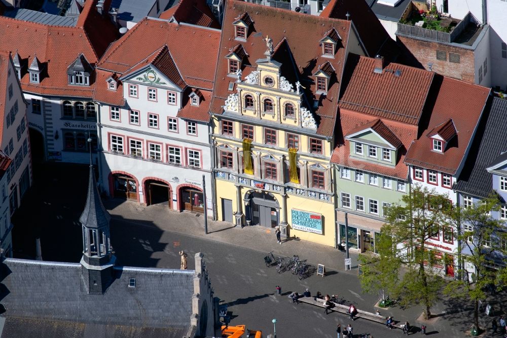 Luftbild Erfurt - Kultur- und Kunst- Zentrum im Akademiegebäude der Galerie Kunsthalle Erfurt am Fischmarkt in Erfurt im Bundesland Thüringen, Deutschland