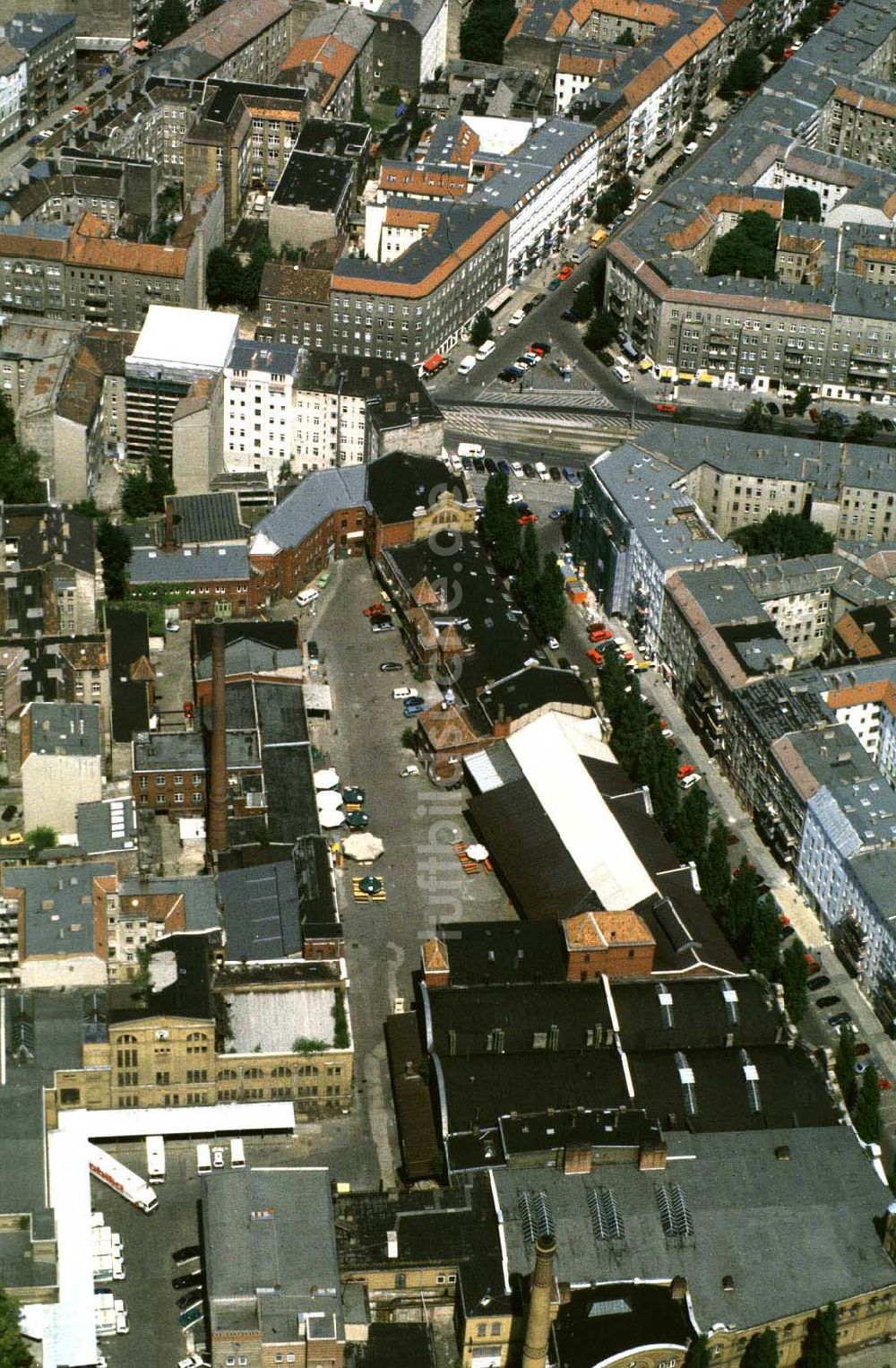 Berlin Prenzlauer-Berg von oben - Kulturbrauerei im Prenzlauer Berg an der Schönhauser Allee