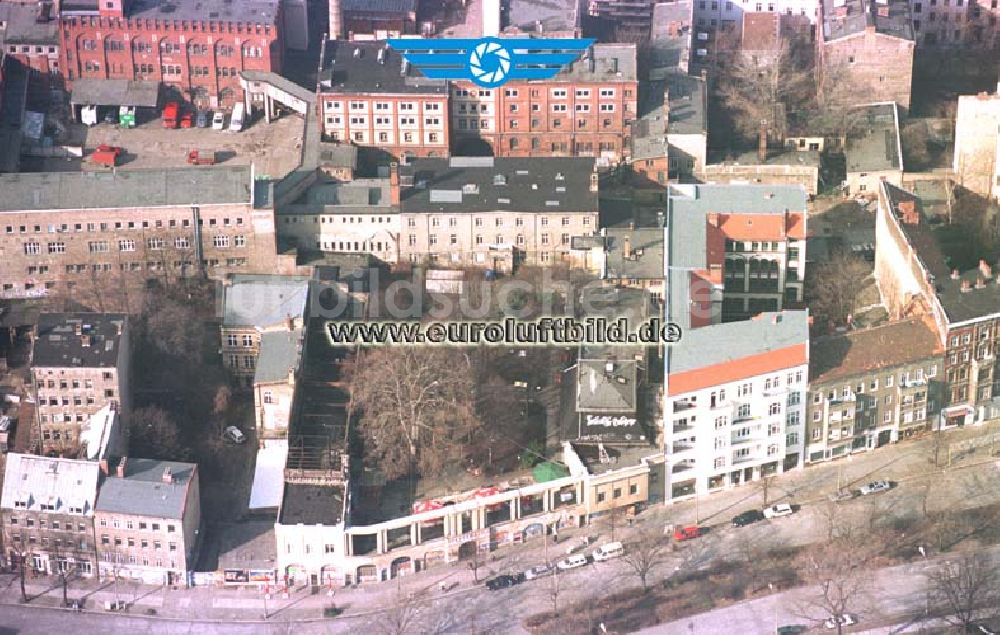 Berlin - Prenzlauer Berg von oben - Kultureinrichtung Pfefferberg an der Schönhauser Allee.