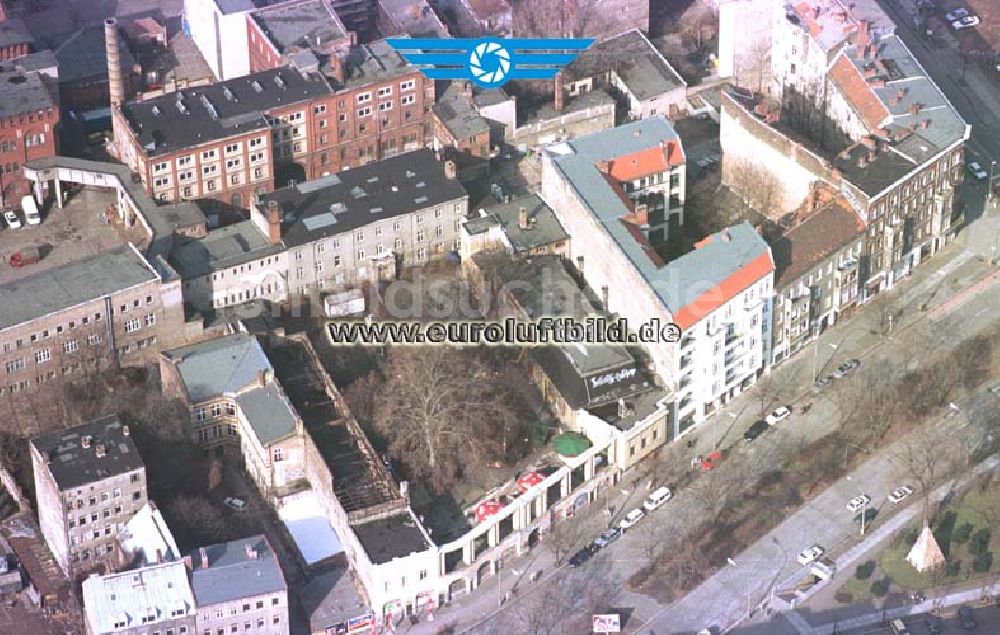 Luftbild Berlin - Prenzlauer Berg - Kultureinrichtung Pfefferberg an der Schönhauser Allee.