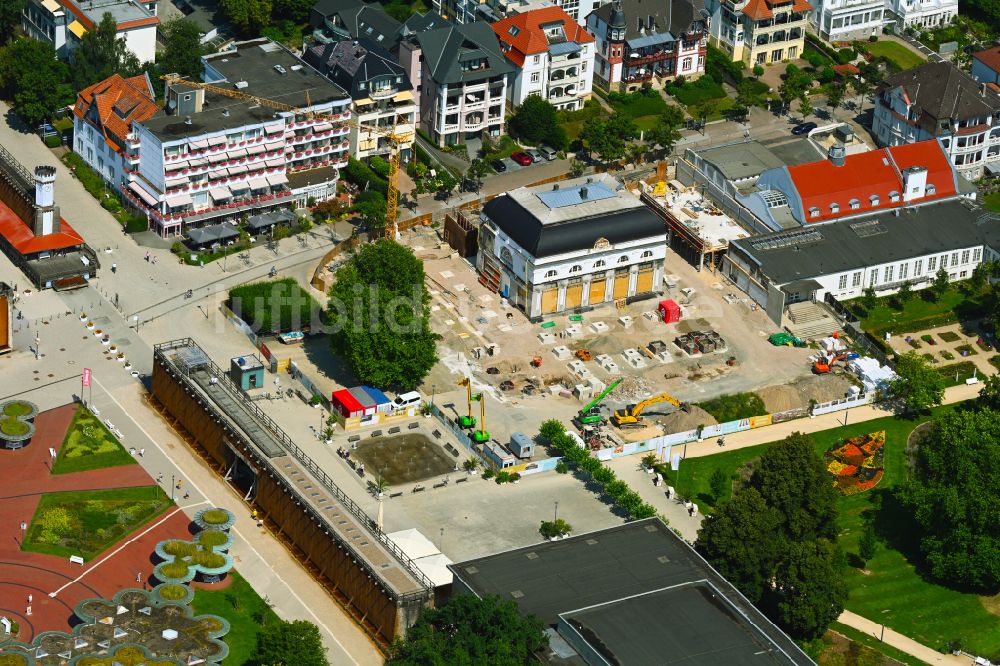 Luftbild Bad Salzuflen - Kurhaus- Gebäude - Umbau und Revitalisierungs- Baustelle in Bad Salzuflen im Bundesland Nordrhein-Westfalen, Deutschland