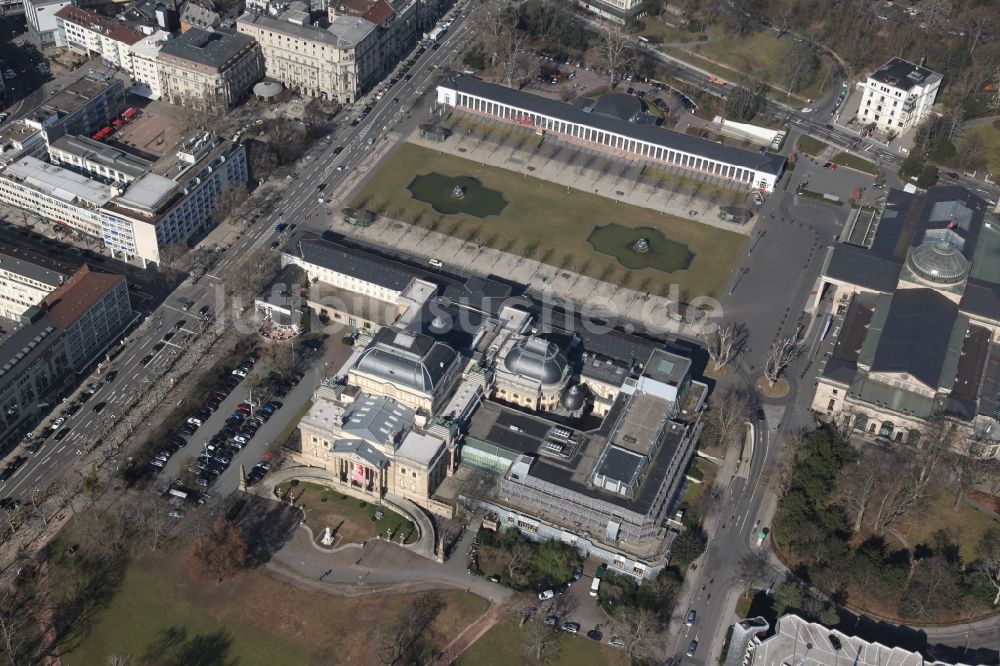 Luftbild Wiesbaden - Kurhaus und Theater in Wiesbaden im Bundesland Hessen
