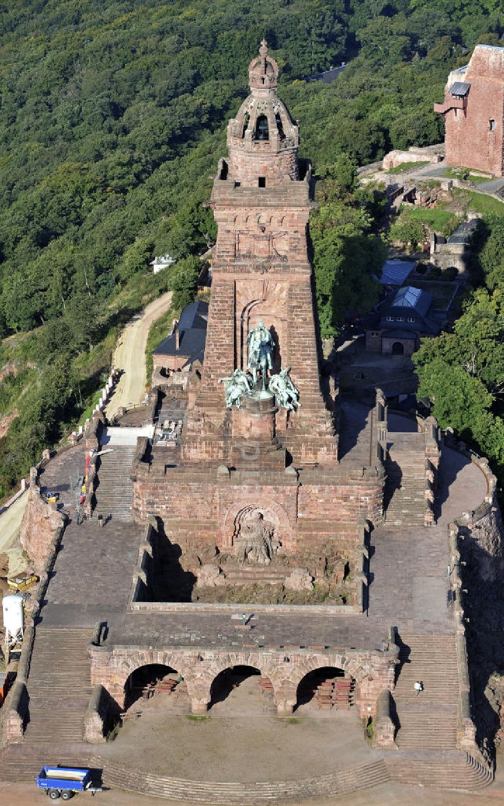 Luftaufnahme Bad Frankenhausen - Kyffhäuserdenkmal