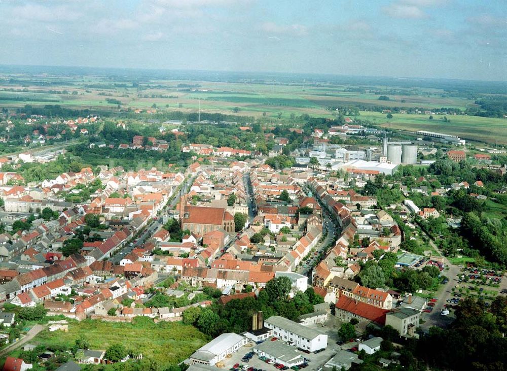 Luftaufnahme Kyritz / Brandenburg - Kyritz in Brandenburg.