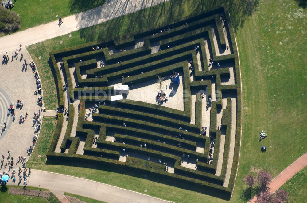 Berlin von oben - Labyrinth im Erholungspark Marzahn