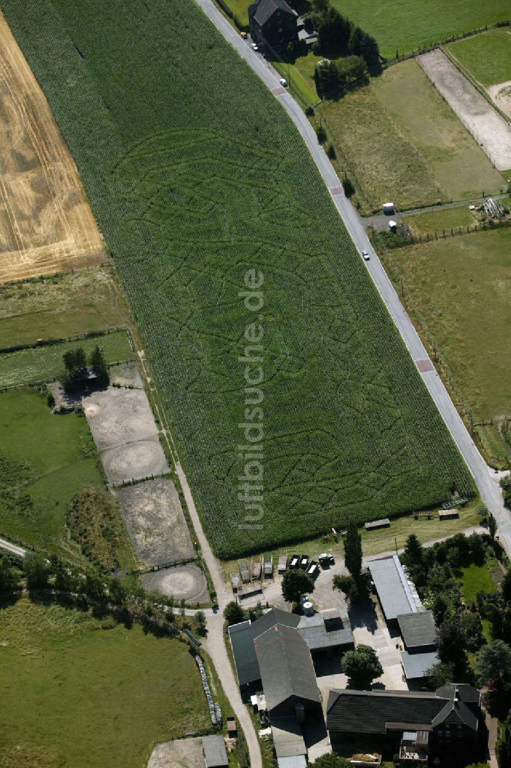 Bochum von oben - Labyrinth im Maisfeld Bochum