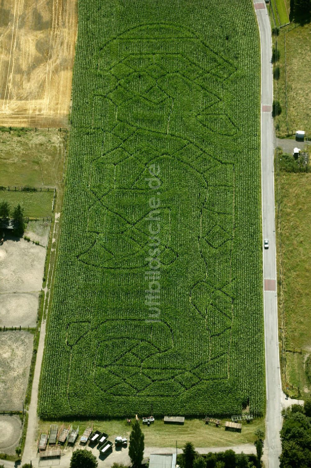 Bochum aus der Vogelperspektive: Labyrinth im Maisfeld Bochum