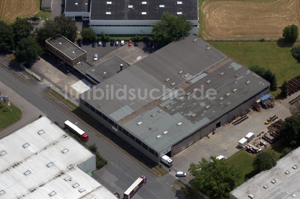 Luftbild Bönen - Lager- und Produktionshalle mit Bürogebäude im Industriegebiet in Bönen