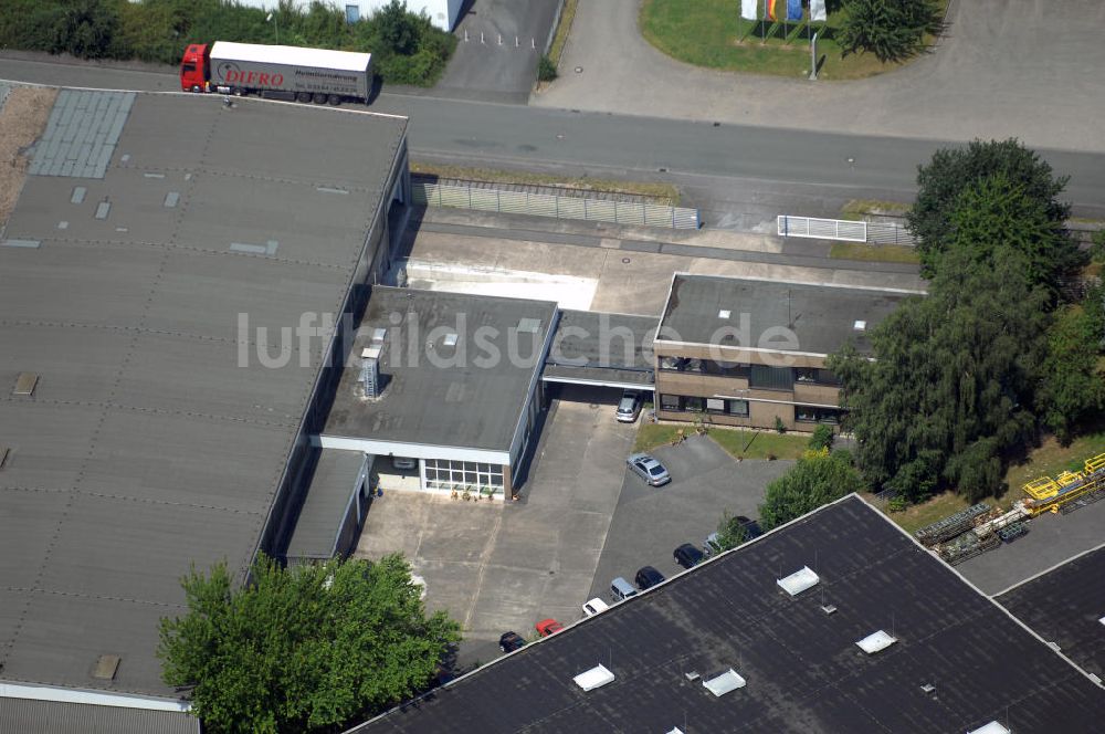 Bönen von oben - Lager- und Produktionshalle mit Bürogebäude im Industriegebiet in Bönen