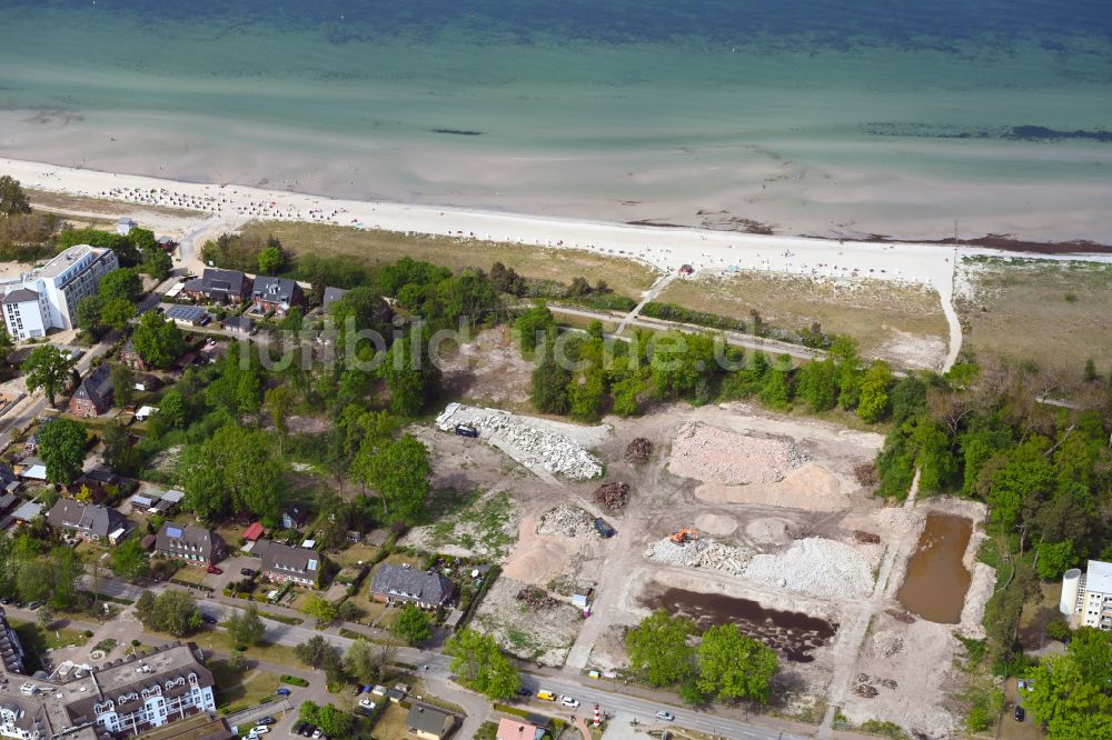 Luftbild Ostseebad Boltenhagen - Lagerfläche für Baustoffe der STA- Estrich- und Boden in Ostseebad Boltenhagen im Bundesland Mecklenburg-Vorpommern, Deutschland