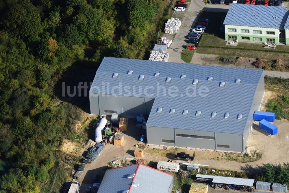 Luftbild Strausberg - Lagerhalle im Gewerbegebiet in Strausberg im Bundesland Brandenburg