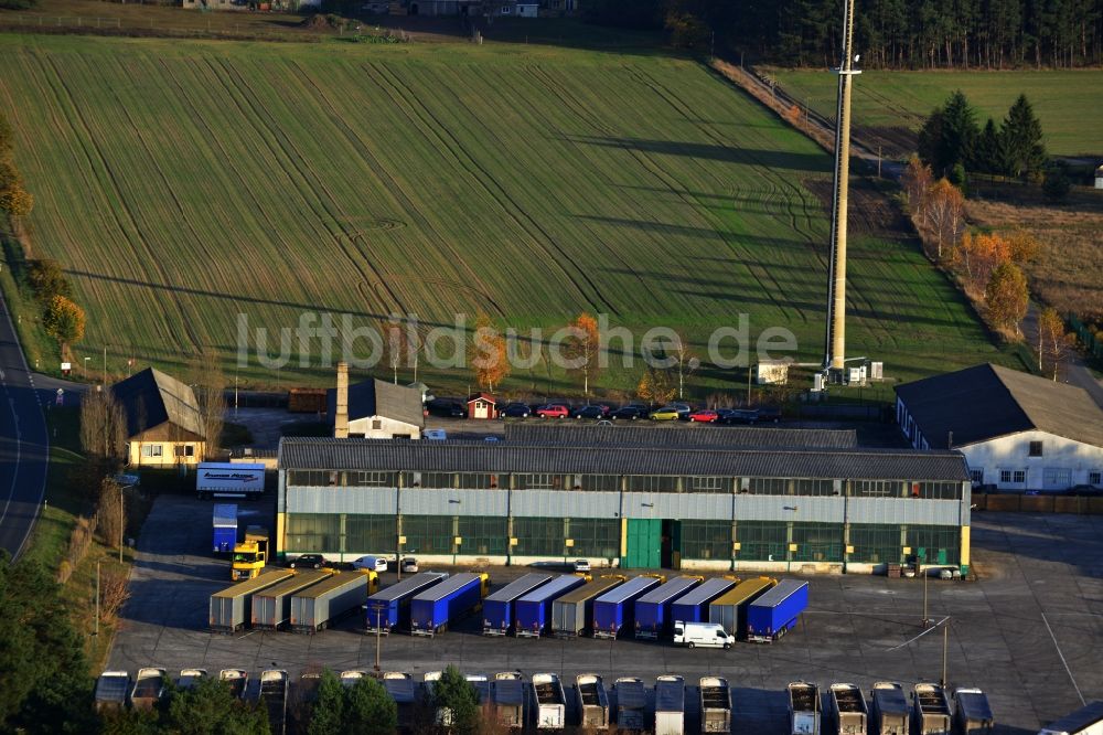 Wandlitz aus der Vogelperspektive: Lagerhalle der Maschinenfabrik Liezen in Wandlitz im Bundesland Brandenburg