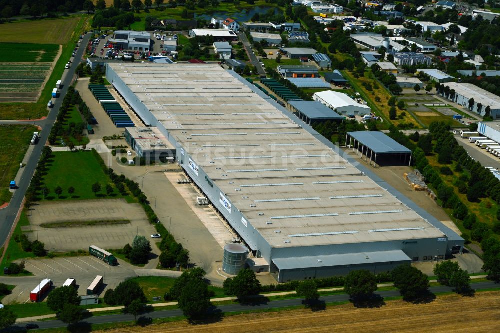 Wunstorf aus der Vogelperspektive: Lagerhallen und Speditionsgebäude der CTKG Logistik GmbH in Wunstorf im Bundesland Niedersachsen, Deutschland