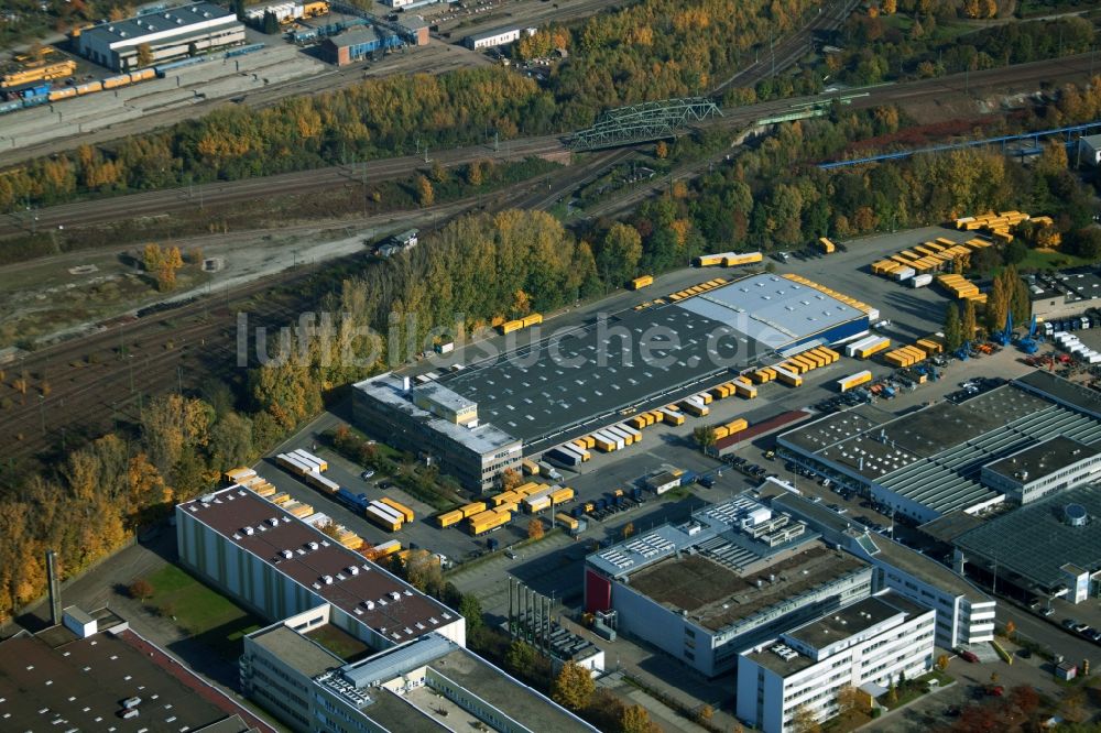 Malsch aus der Vogelperspektive: Lagerhallen und Speditionsgebäude der Dachser GmbH & Co.KG in Malsch im Bundesland Baden-Württemberg