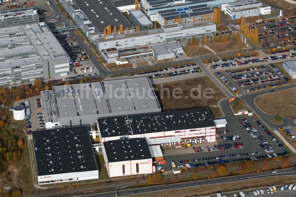 Luftaufnahme Forchheim - Lagerhallen und Speditionsgebäude an der an der Hardeckstraße in Forchheim im Bundesland Bayern, Deutschland