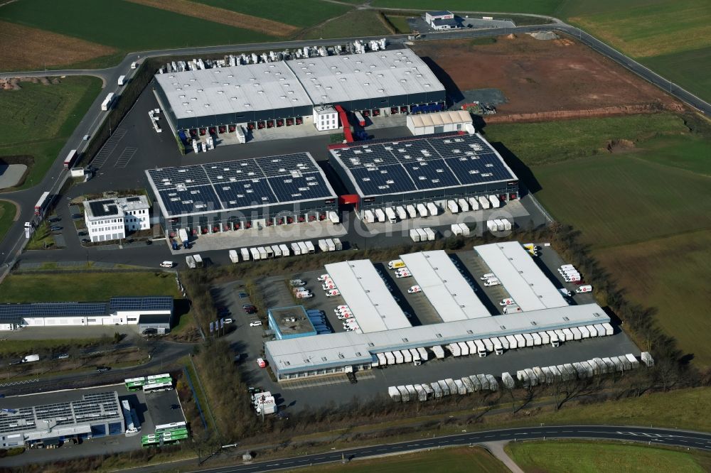 Luftbild Dorfborn - Lagerhallen und Speditionsgebäude der DPD Dynamic Parcel Distribution GmbH & Co. KG in Dorfborn im Bundesland Hessen