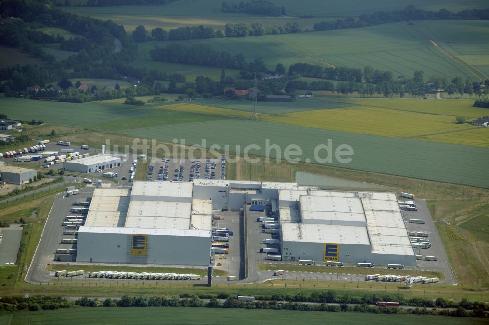 Luftbild Lauenau - Lagerhallen und Speditionsgebäude des EDEKA Logistikzentrum in Lauenau im Bundesland Niedersachsen