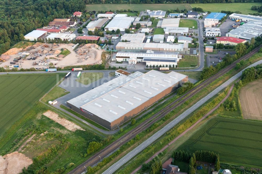 Rohrbach von oben - Lagerhallen und Speditionsgebäude der Eichenlaub Logistik GmbH in Rohrbach im Bundesland Rheinland-Pfalz, Deutschland