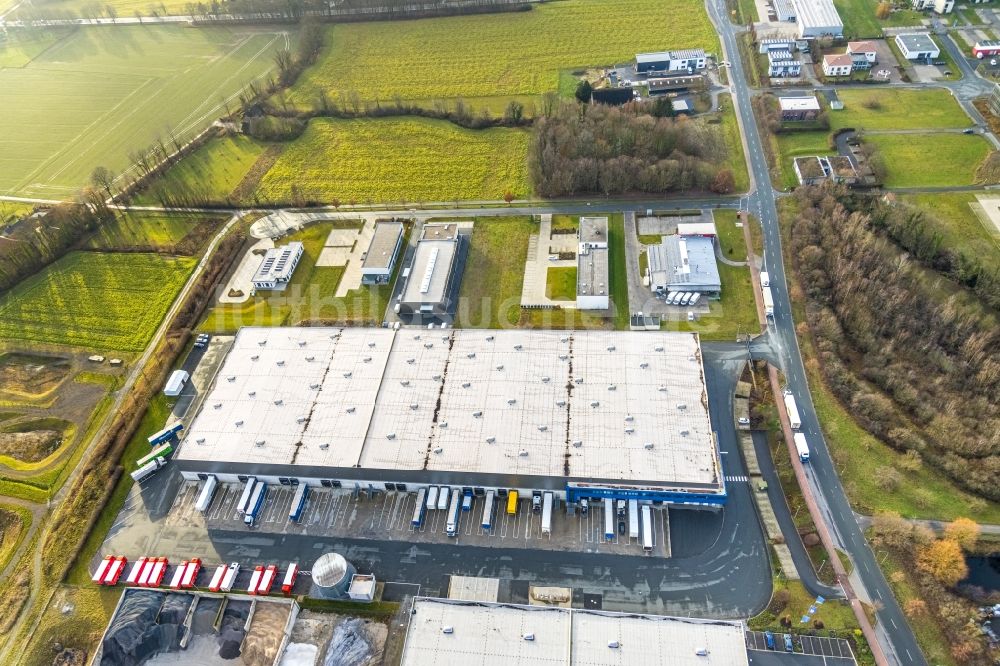 Luftbild Hamm - Lagerhallen und Speditionsgebäude der Friedrich Biermann Logistik und Spedition GmbH in Hamm im Bundesland Nordrhein-Westfalen, Deutschland