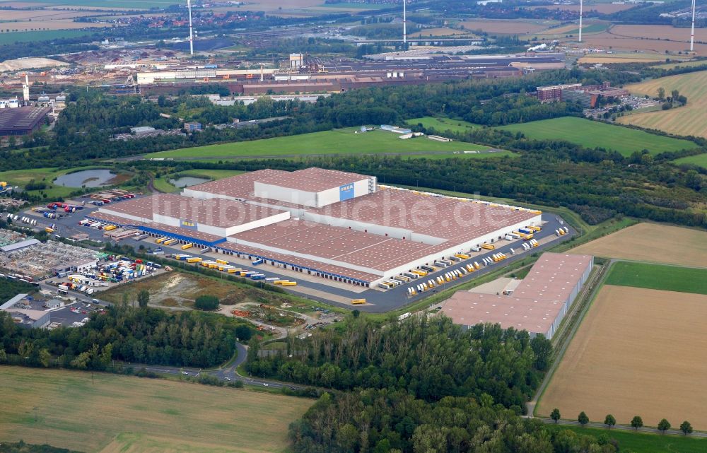 Luftbild Salzgitter - Lagerhallen und Speditionsgebäude IKEA Distributionscenter in Salzgitter im Bundesland Niedersachsen, Deutschland