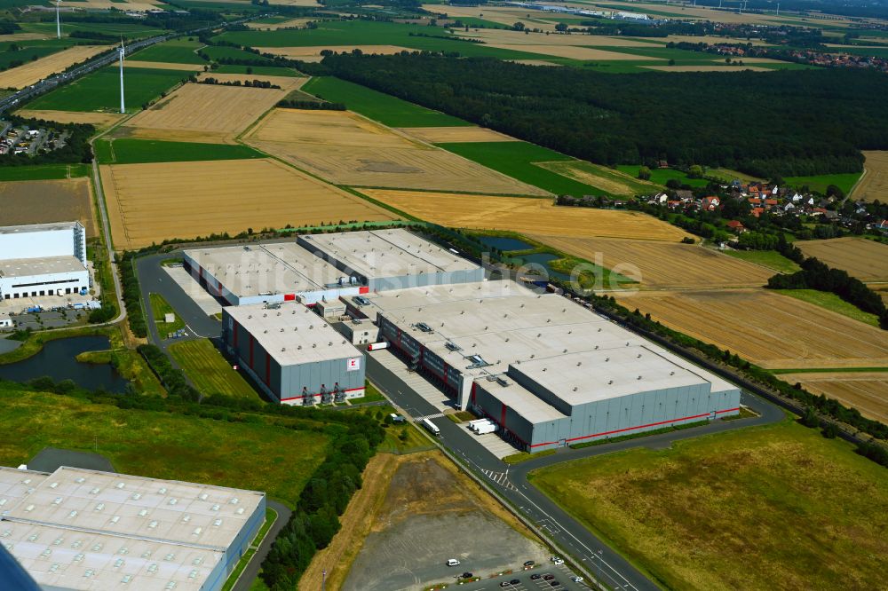 Luftaufnahme Barsinghausen - Lagerhallen und Speditionsgebäude Kaufland Logistik in Barsinghausen im Bundesland Niedersachsen, Deutschland