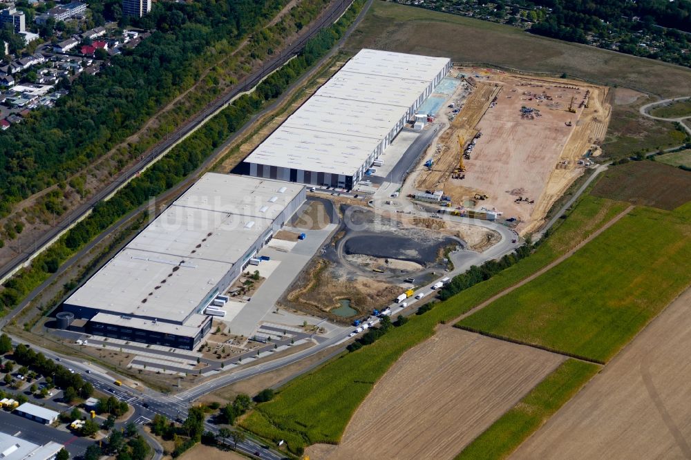 Luftaufnahme Göttingen - Lagerhallen und Speditionsgebäude - Neubau der Distribo GmbH in Göttingen im Bundesland Niedersachsen, Deutschland