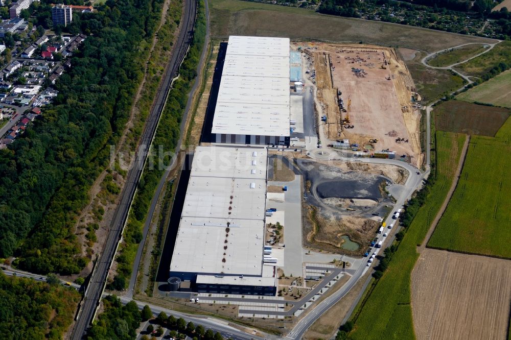 Göttingen von oben - Lagerhallen und Speditionsgebäude - Neubau der Distribo GmbH in Göttingen im Bundesland Niedersachsen, Deutschland