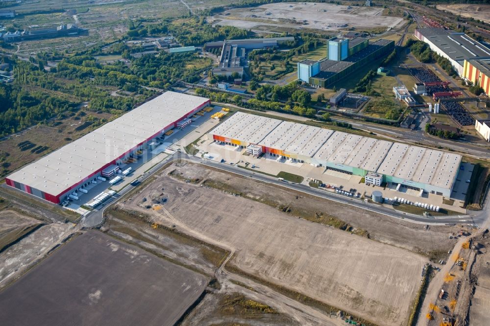 Luftbild Dortmund - Lagerhallen und Speditionsgebäude der Schenker Deutschland AG und der ID-Logistics GmbH in Dortmund im Bundesland Nordrhein-Westfalen