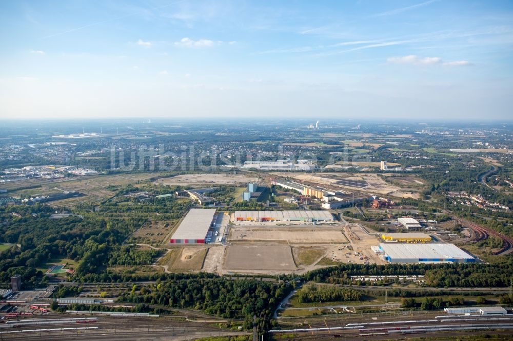 Luftbild Dortmund - Lagerhallen und Speditionsgebäude der Schenker Deutschland AG und der ID-Logistics GmbH in Dortmund im Bundesland Nordrhein-Westfalen