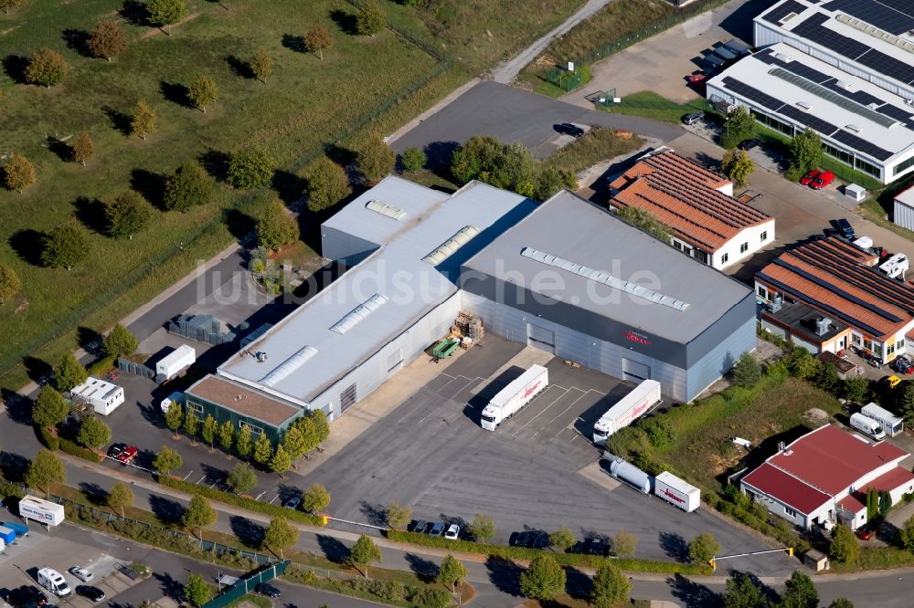 Luftaufnahme Boxberg - Lagerhallen und Speditionsgebäude der Spedition-dölzer GmbH & CO KG in der Robert-Bosch-Straße in Boxberg im Bundesland Baden-Württemberg, Deutschland