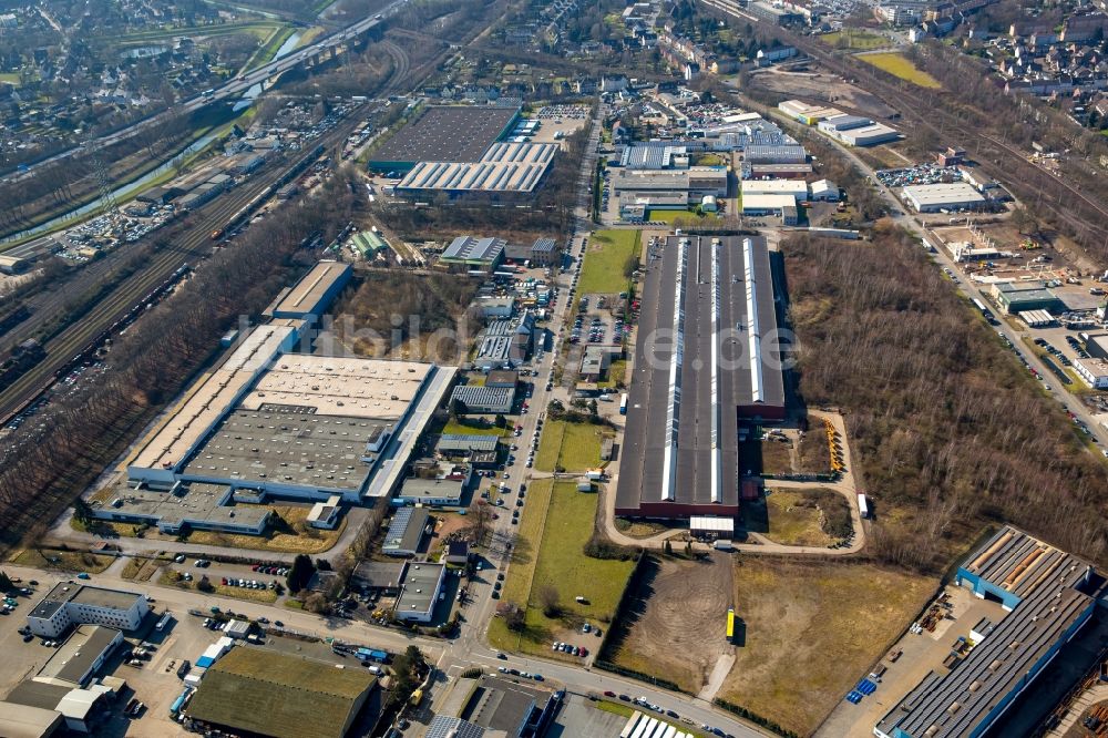 Luftbild Bottrop - Lagerhauskomplex- Gebäude im Gewerbe- und Industriegebiet An der Knippenburg in Bottrop im Bundesland Nordrhein-Westfalen