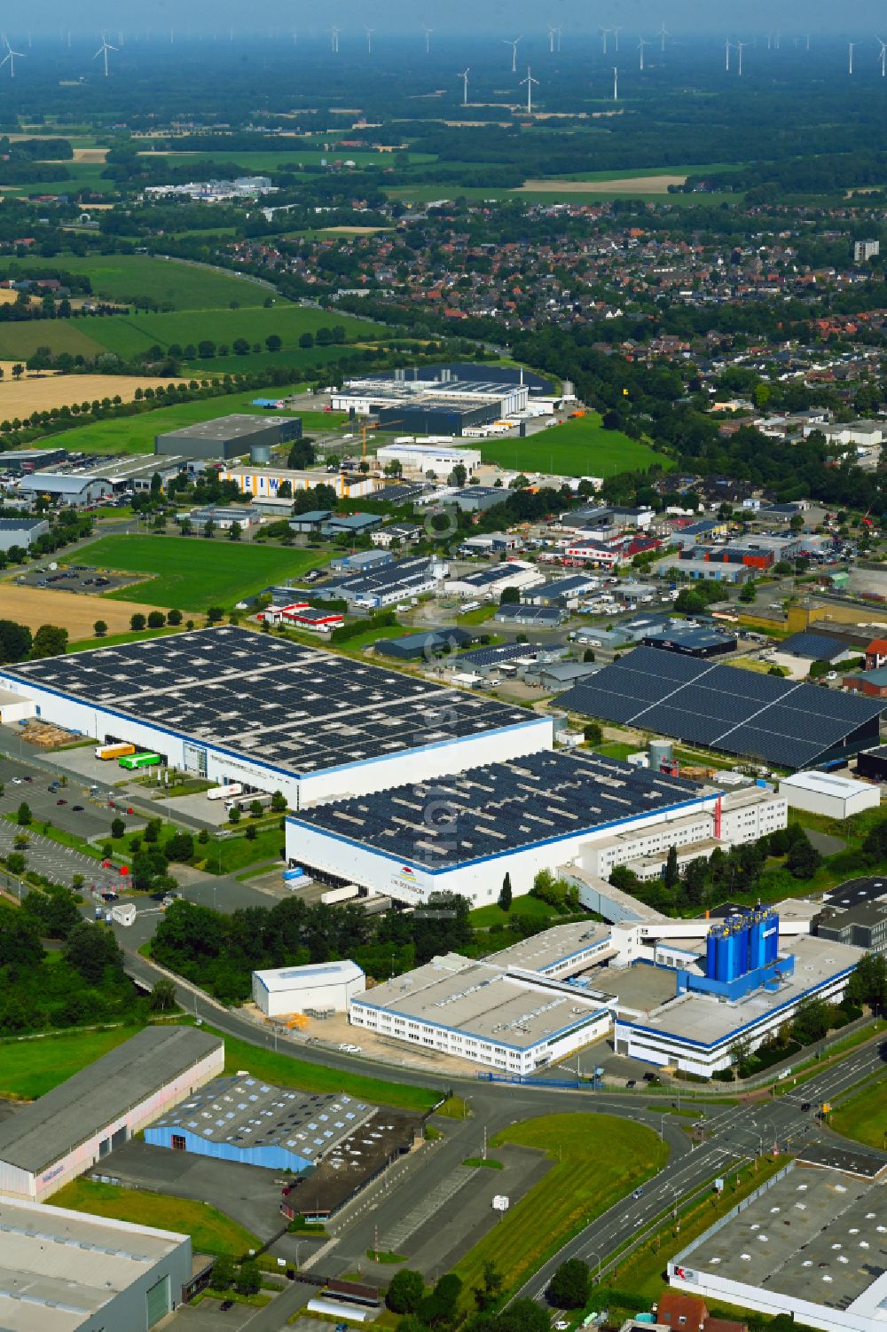 Luftbild Coesfeld - Lagerhauskomplex- Gebäude im Gewerbegebiet in Coesfeld im Bundesland Nordrhein-Westfalen, Deutschland