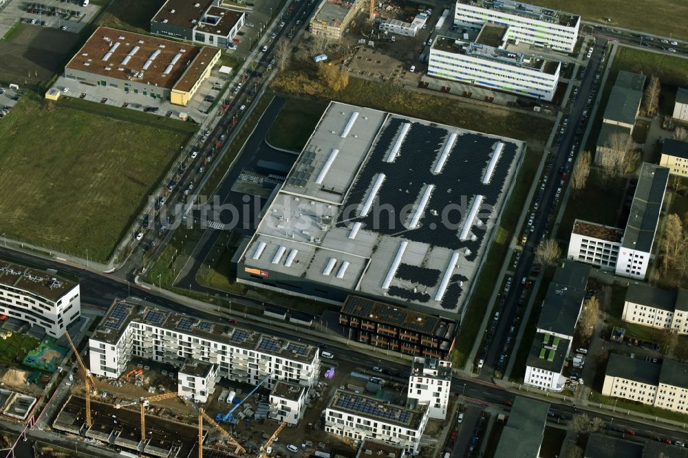 Luftbild Berlin - Lagerhauskomplex- Gebäude im Gewerbegebiet am Groß-Berliner Damm in Berlin