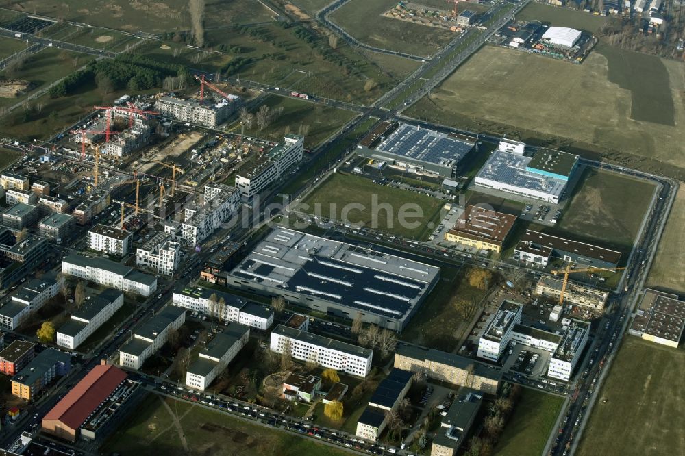 Luftbild Berlin - Lagerhauskomplex- Gebäude im Gewerbegebiet am Groß-Berliner Damm in Berlin