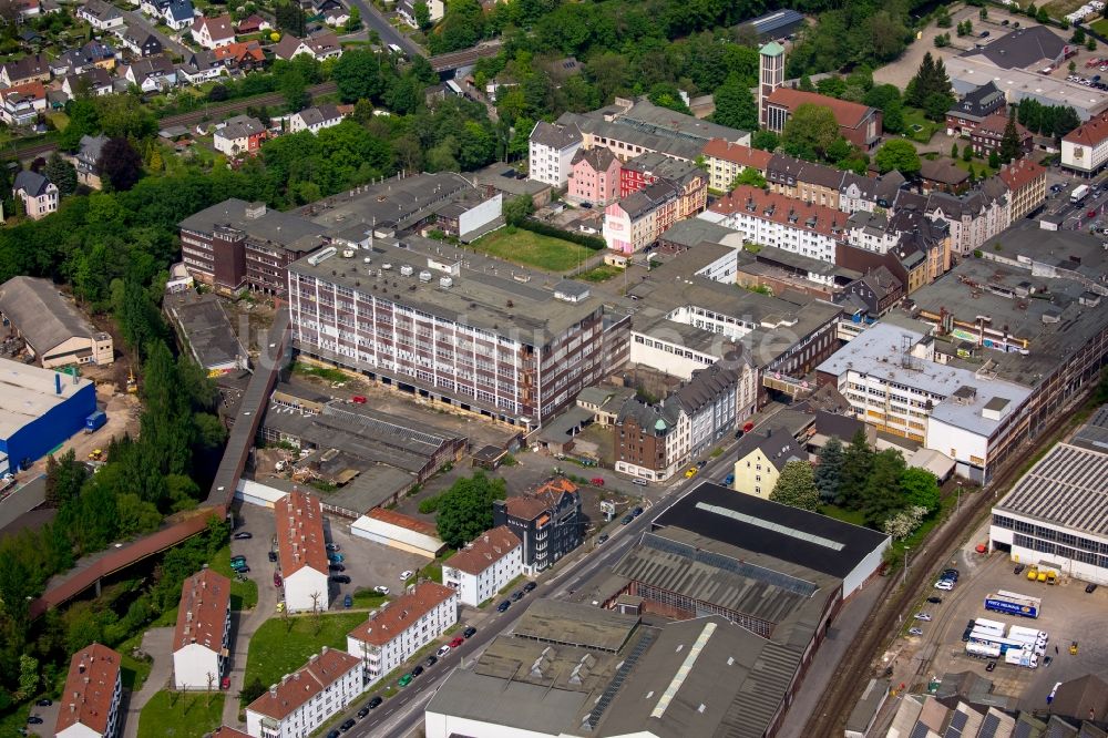 Hagen von oben - Lagerhauskomplex- Gebäude im Gewerbegebiet in Hagen im Bundesland Nordrhein-Westfalen