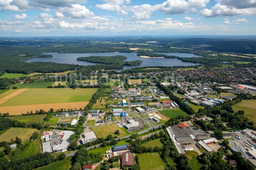 Luftaufnahme Haltern am See - Lagerhauskomplex- Gebäude im Gewerbegebiet in Haltern am See im Bundesland Nordrhein-Westfalen