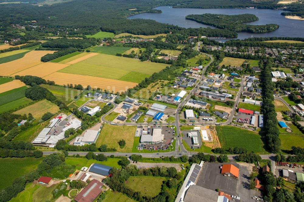 Haltern am See von oben - Lagerhauskomplex- Gebäude im Gewerbegebiet in Haltern am See im Bundesland Nordrhein-Westfalen