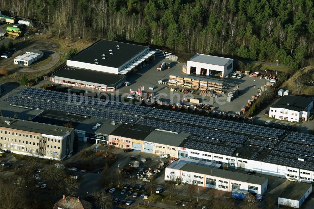 Luftbild Fürstenwalde/Spree - Lagerhauskomplex- Gebäude im Gewerbegebiet Lindenstraße in Fürstenwalde/Spree im Bundesland Brandenburg