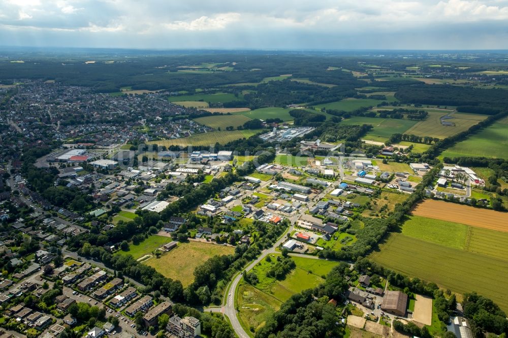 Haltern am See aus der Vogelperspektive: Lagerhauskomplex- Gebäude im Gewerbegebiet Münsterknapp in Haltern am See im Bundesland Nordrhein-Westfalen