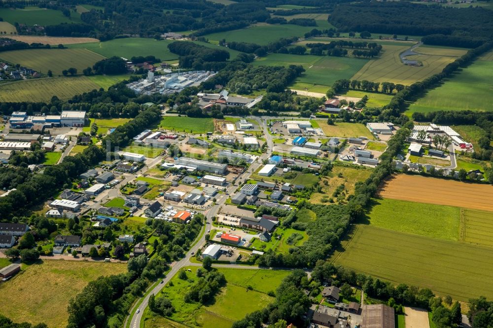 Luftaufnahme Haltern am See - Lagerhauskomplex- Gebäude im Gewerbegebiet Münsterknapp in Haltern am See im Bundesland Nordrhein-Westfalen