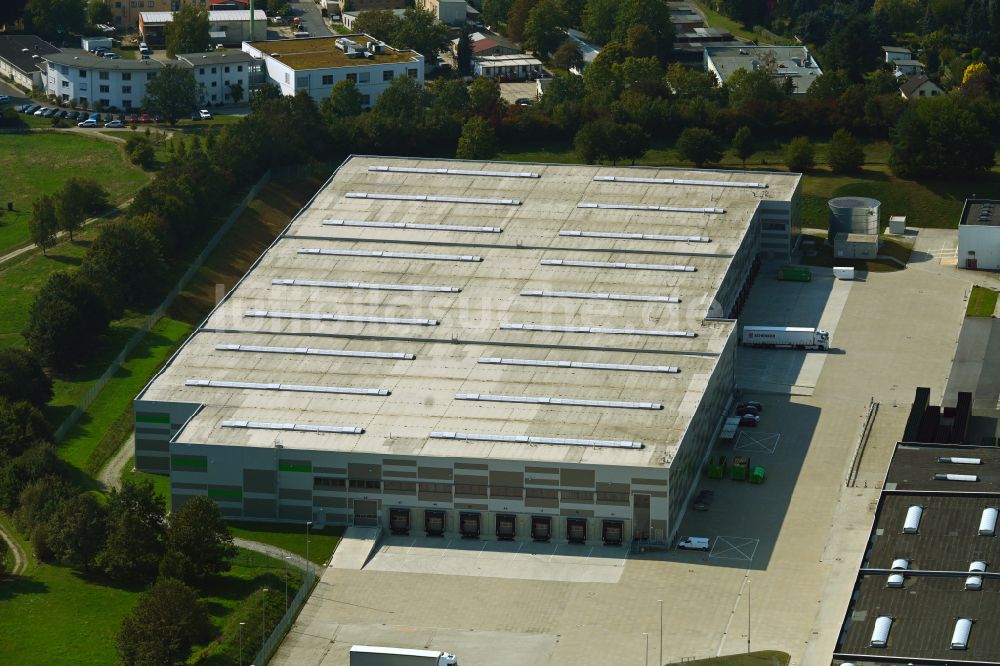 Luftbild Radeberg - Lagerhauskomplex- Gebäude im Gewerbegebiet Radeberger Aussenlager in Radeberg im Bundesland Sachsen, Deutschland