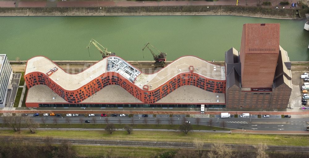 Luftaufnahme Duisburg - Landesarchiv am Schwanentor in Duisburg im Ruhrgebiet in Nordrhein-Westfalen