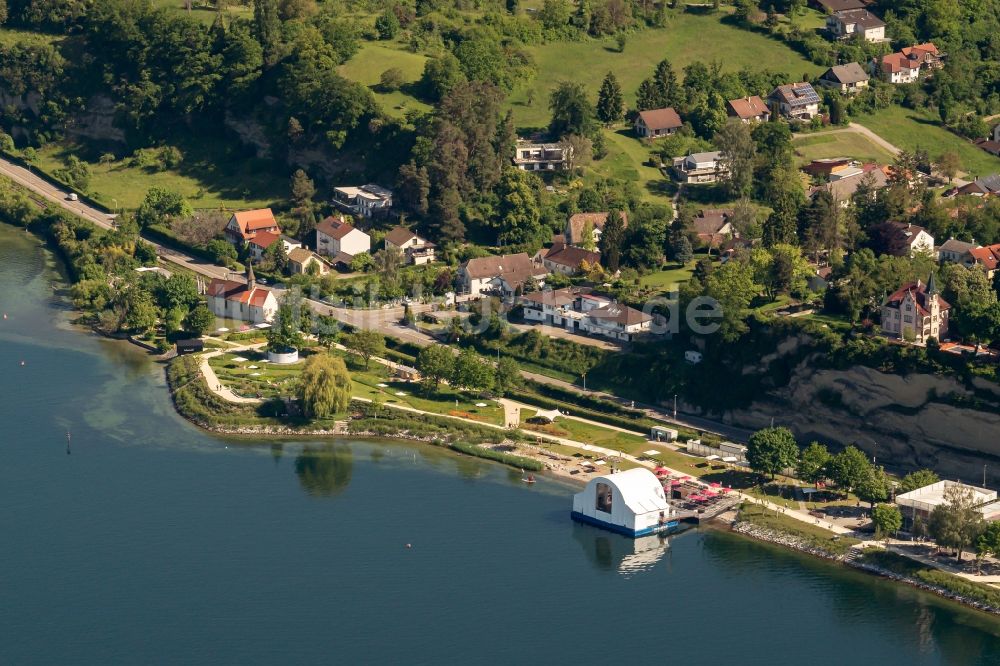 Überlingen aus der Vogelperspektive: Landesgartenschau BW 2021, entlang des Bodensee in Goldbach im Bundesland Baden-Württemberg, Deutschland