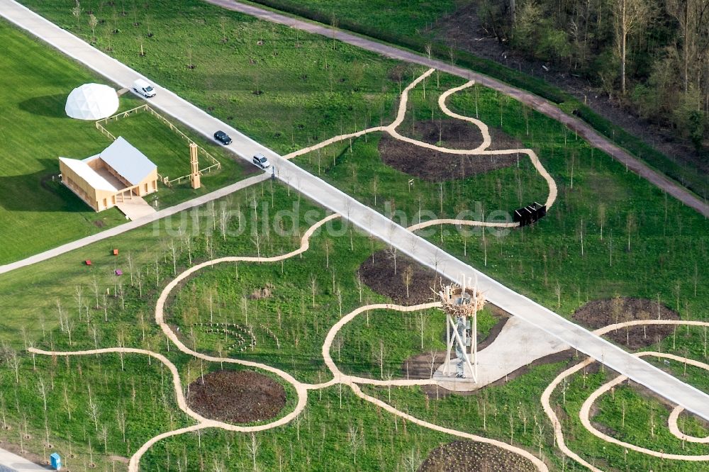 Lahr/Schwarzwald von oben - Landesgartenschau Gelände der Landesgartenschau Baden Württemberg 2018 in Lahr/Schwarzwald im Bundesland Baden-Württemberg, Deutschland