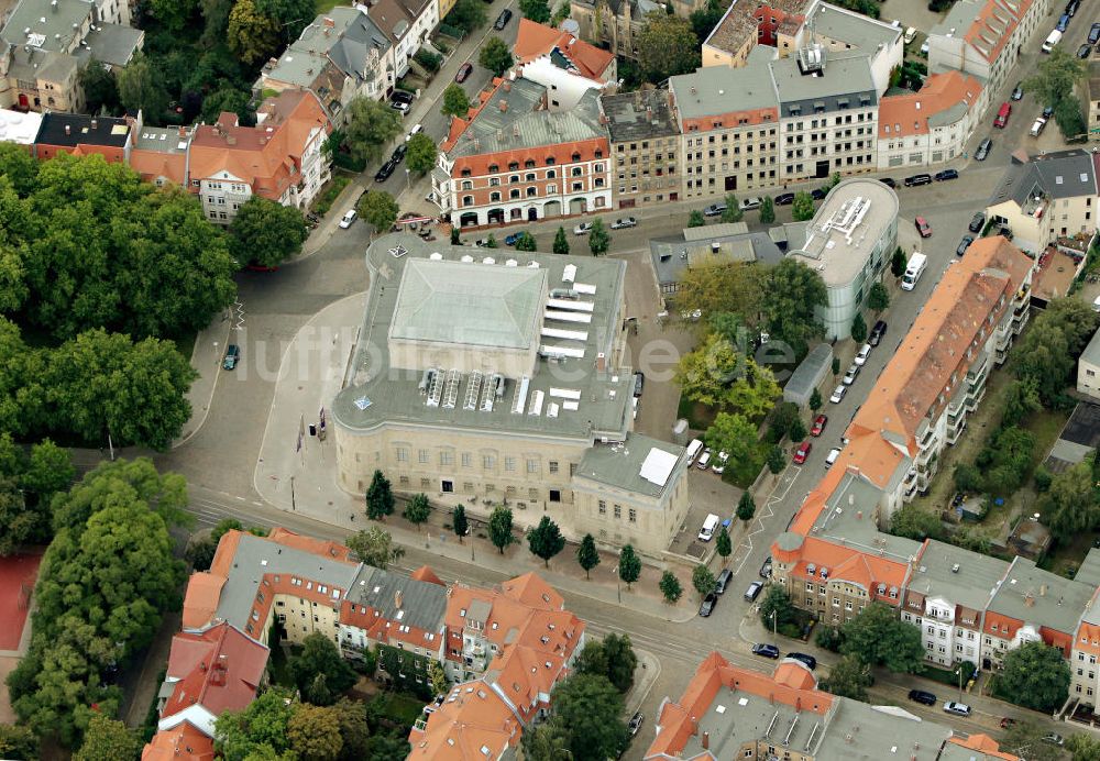 Halle / Saale von oben - Landesmuseum und Landesamt für Denkmalpflege Halle / Saale